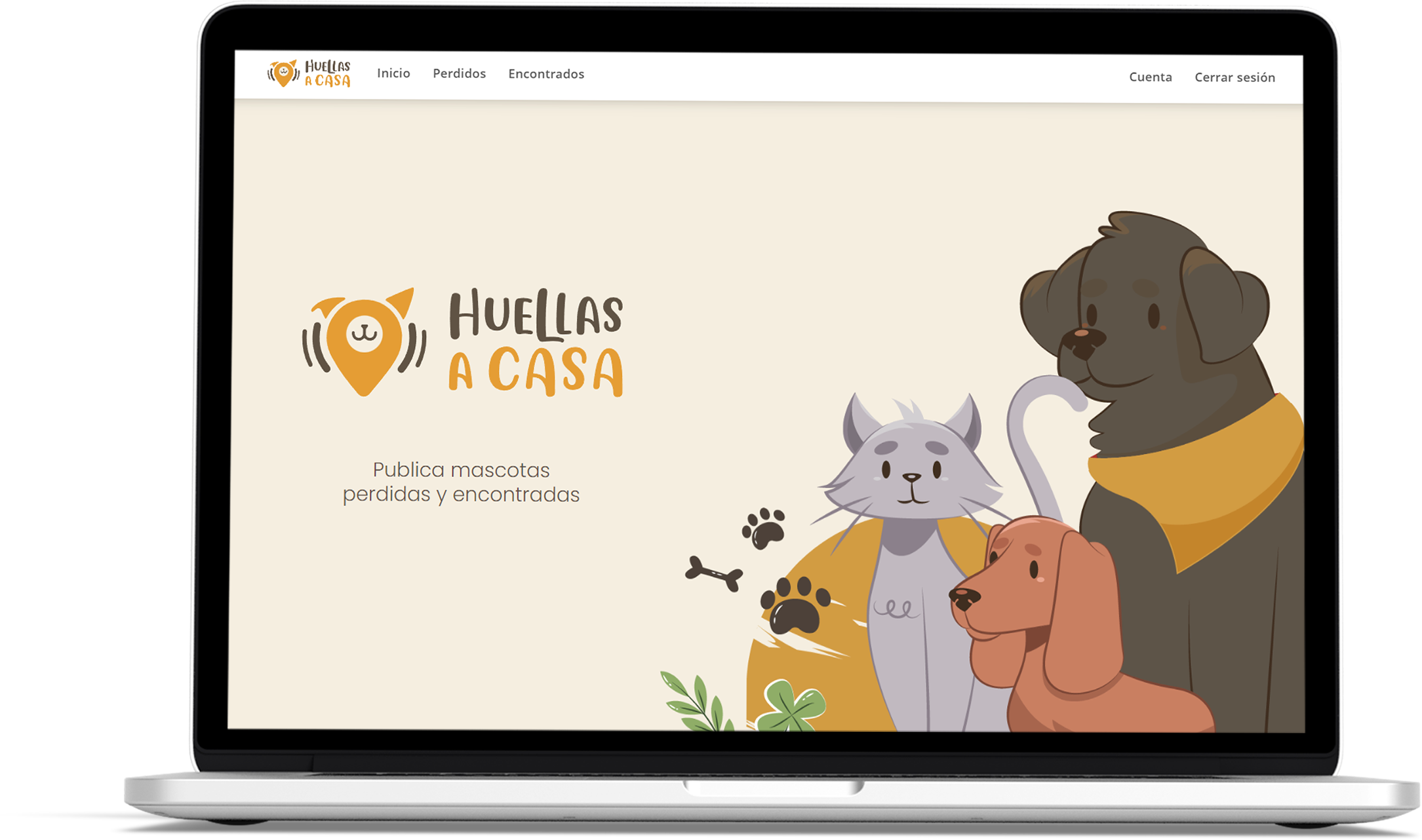 Huellas a Casa Website by LuciaCouti design